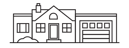 graphic of residential home white