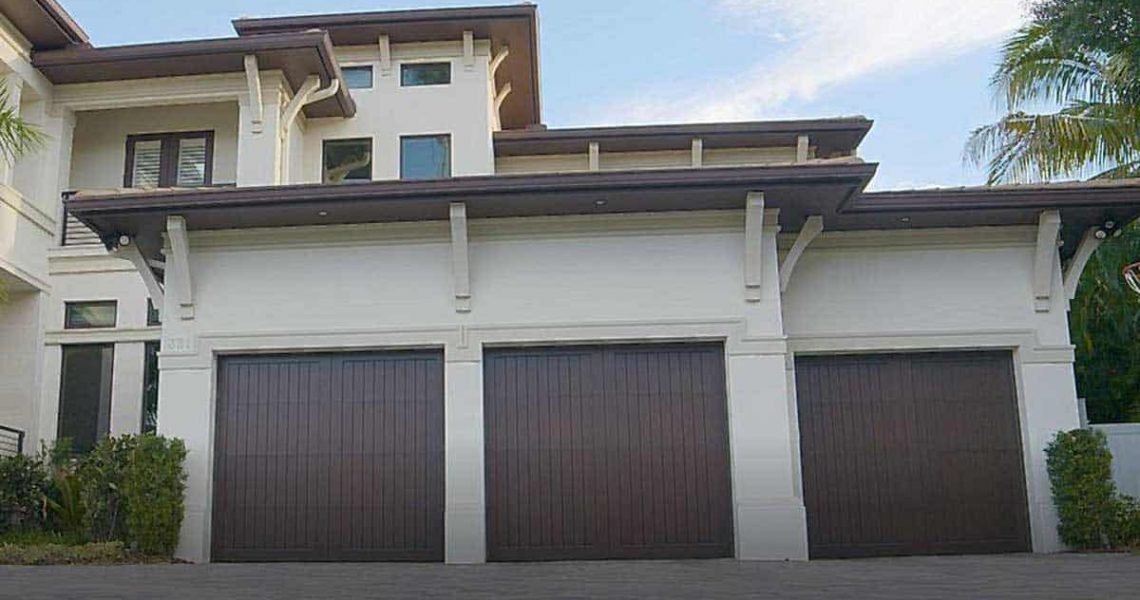 3 car garage door on large home